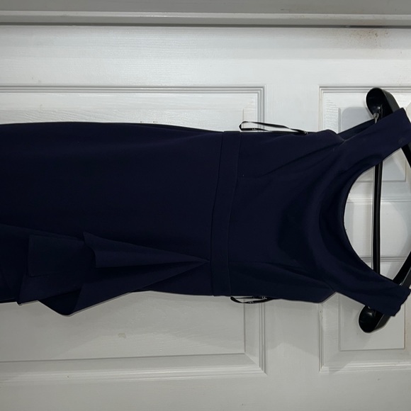 Lulus Mila Ruffled Off-the-Shoulder Maxi Dress Gown in Navy - XS - Picture 6 of 10
